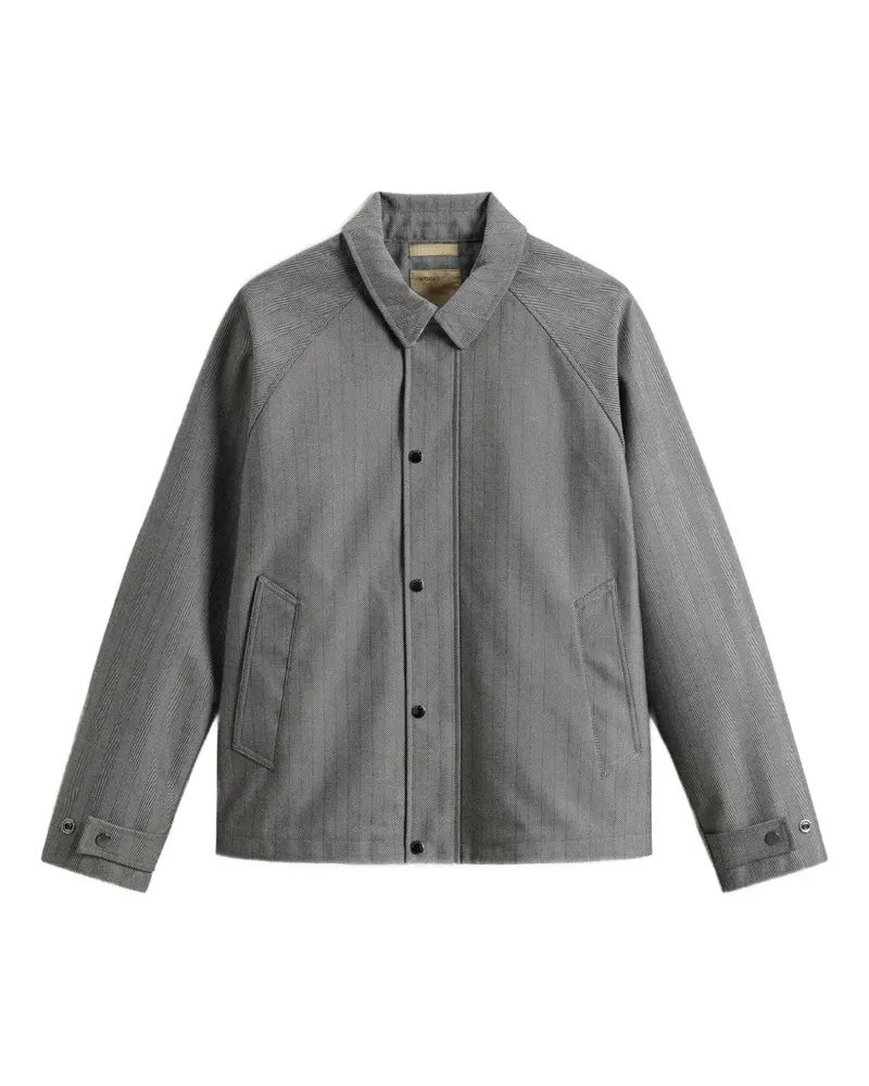 Woolrich Jacke mit Fischgrätenmuster - Grau Grau