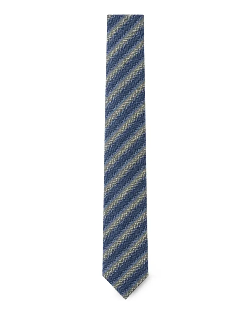 Missoni Seidenkrawatte mit Zickzackmuster - Blau Blau