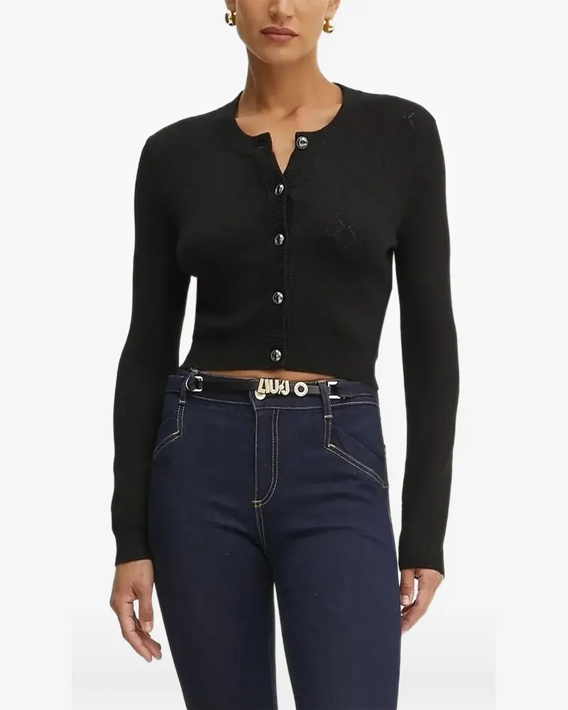 Guess Cardigan mit Rautenmuster - Schwarz Schwarz