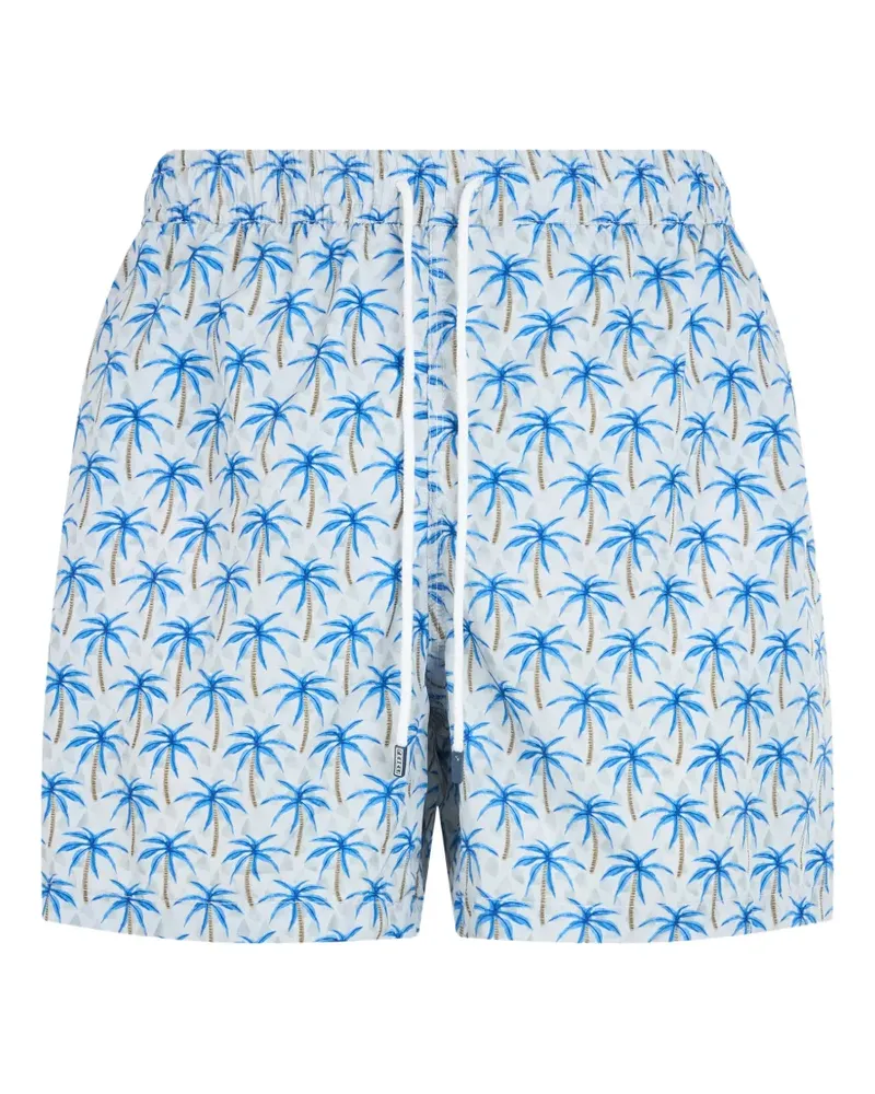 Fedeli palm-tree print drawstring shorts - Grau Grau