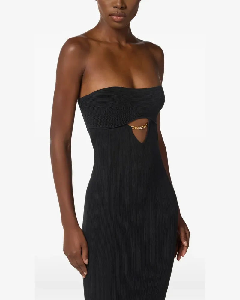 Elisabetta Franchi Kleid mit Kettendetail - Schwarz Schwarz