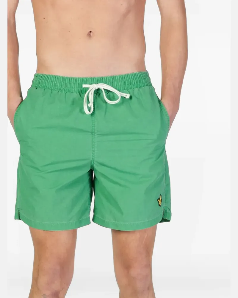 Lyle & Scott logo-embroidered nylon swim shorts - Grün Grün