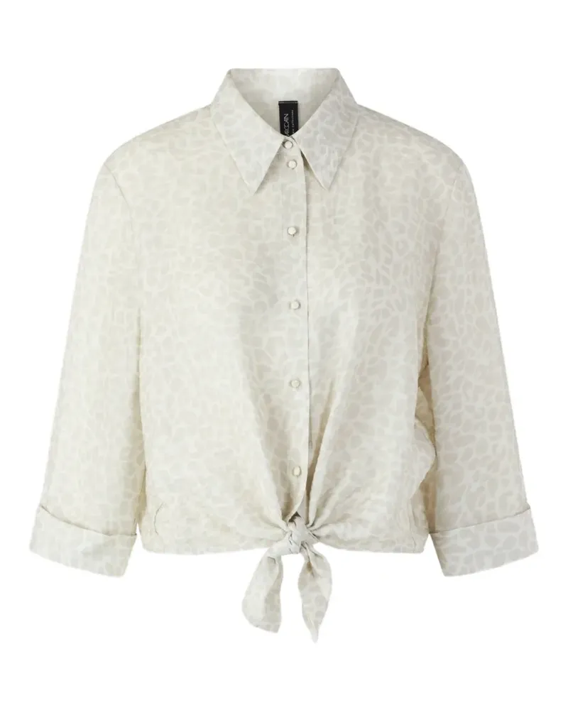 Marc Cain knot animal print blouse - Nude Nude