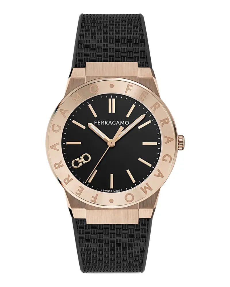 Ferragamo Sapphire Armbanduhr mit Logo 41mm - Schwarz Schwarz