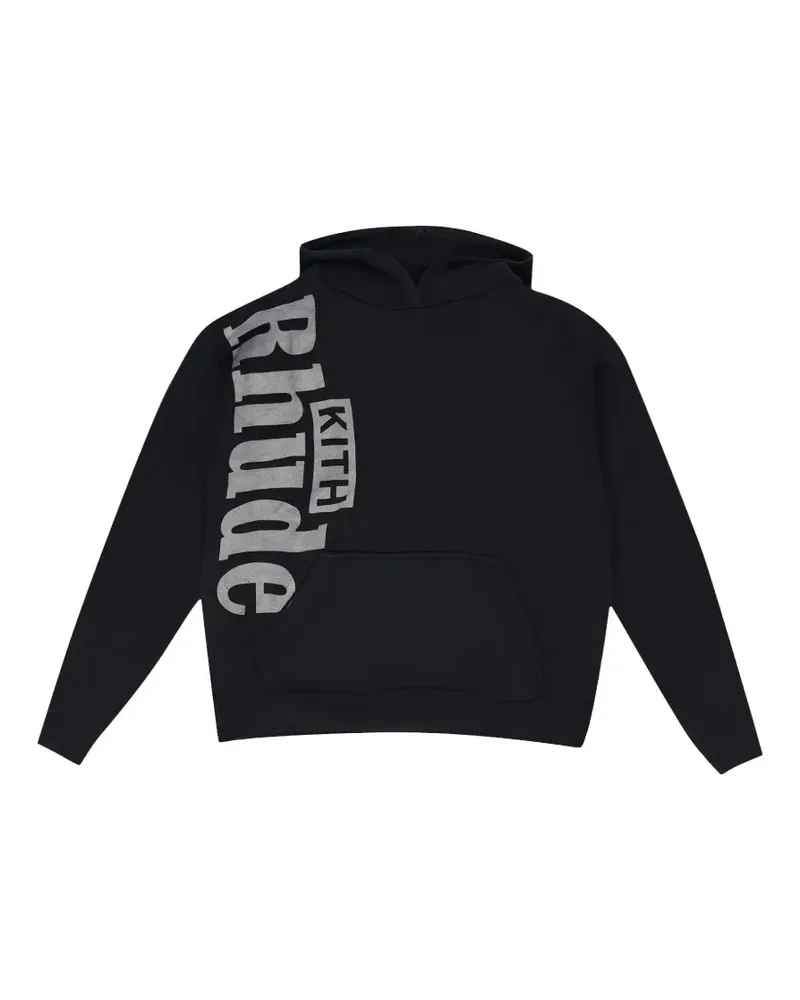 RHUDE logo-print hoodie - Schwarz Schwarz