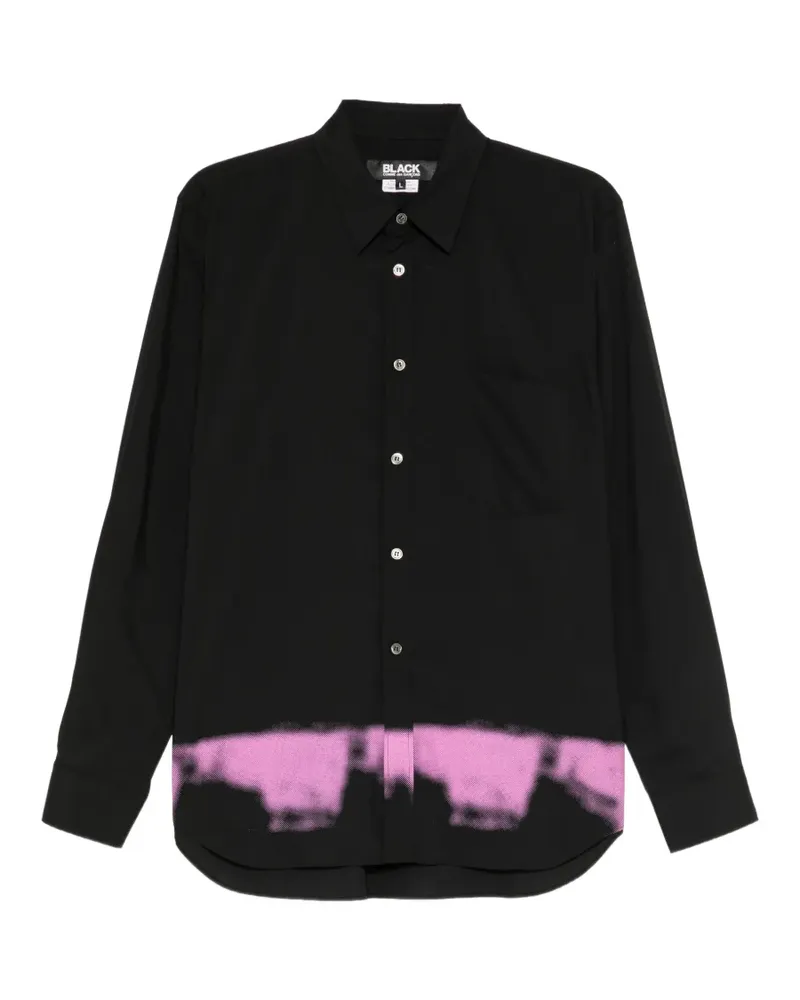 Comme des Garçons spray-paint effect shirt - Schwarz Schwarz
