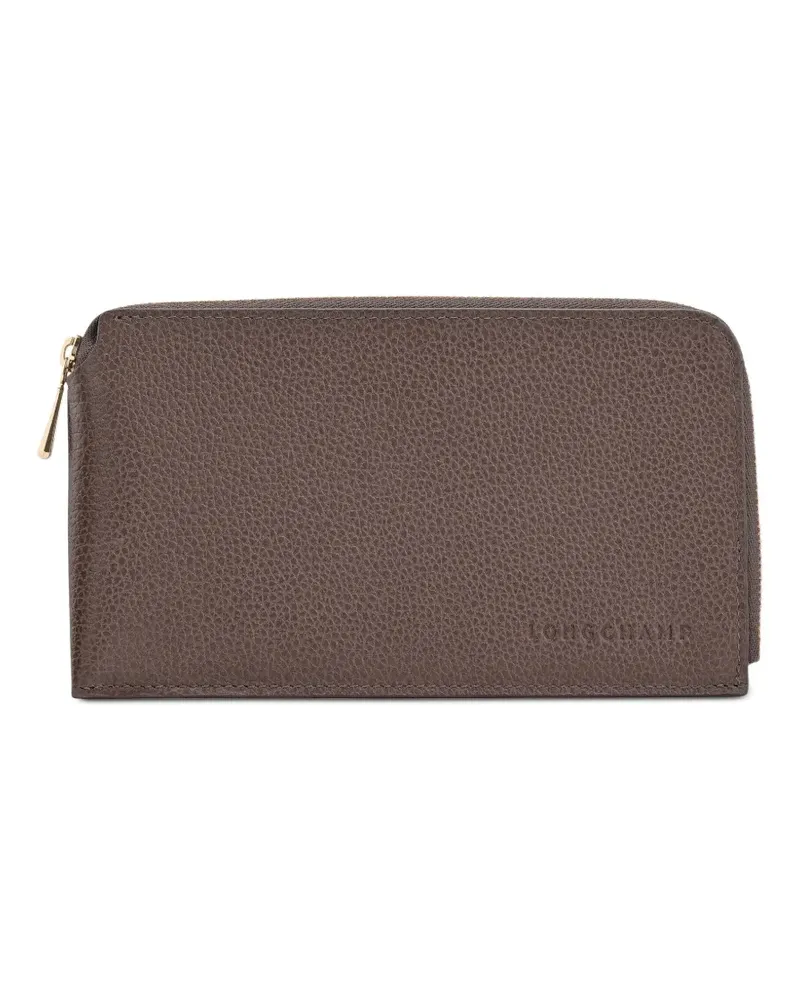 Longchamp Le Foulonné Clutch mit Reißverschluss - Braun Braun