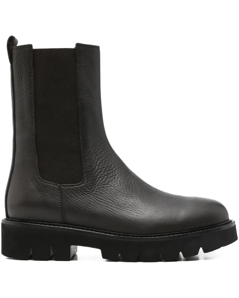 Anna F. Stiefeletten mit strukturierter Sohle - Braun Braun