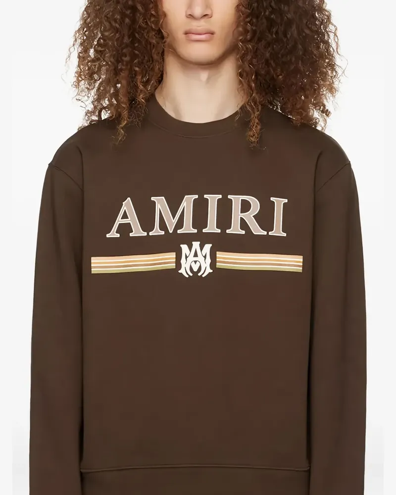 Amiri Sweatshirt mit Logo-Streifen - Braun Braun
