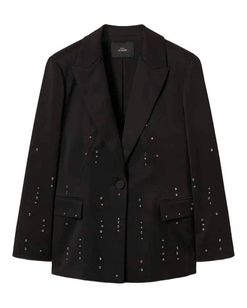 Twin-Set Blazer mit Kristallen - Schwarz Schwarz