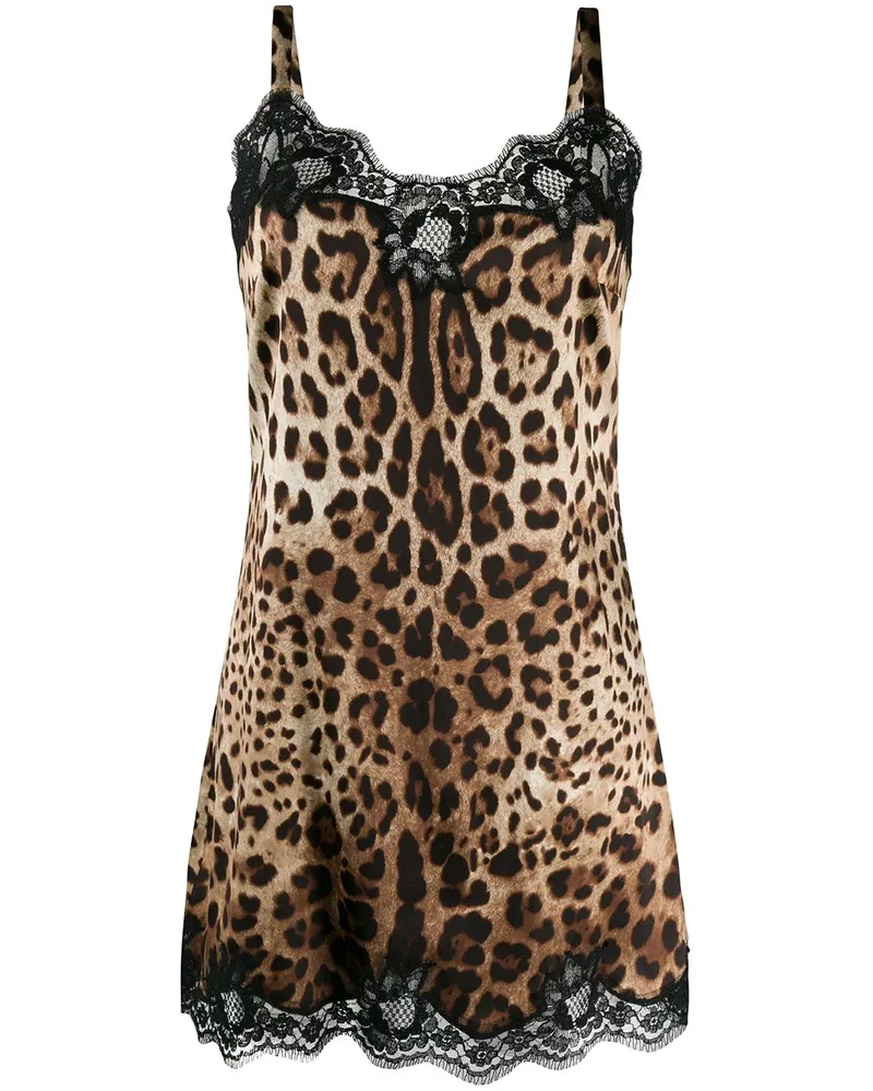 Dolce & Gabbana Camisole-Top mit Leoparden-Print - Braun Braun
