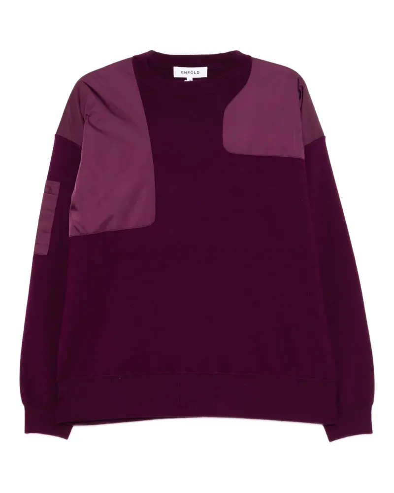 ENFÖLD Pullover im Patchwork-Look - Violett Violett