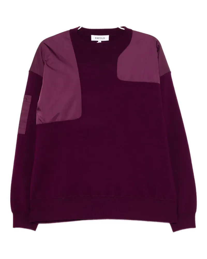 ENFÖLD Pullover im Patchwork-Look - Violett Violett