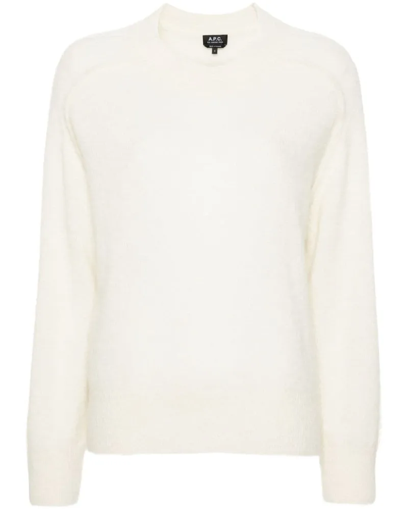A.P.C. Pullover mit Nahtdetail - Weiß Weiß