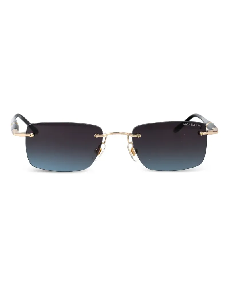 Montblanc rectangle sunglasses - Gold Gold