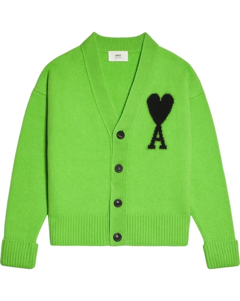 AMI Paris Ami de Coeur Cardigan - Grün Grün
