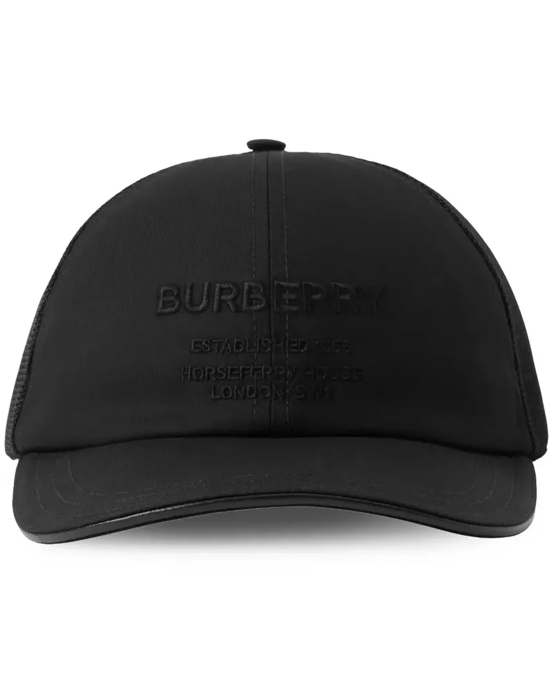 Burberry Baseballkappe mit Logo-Stickerei - Schwarz Schwarz