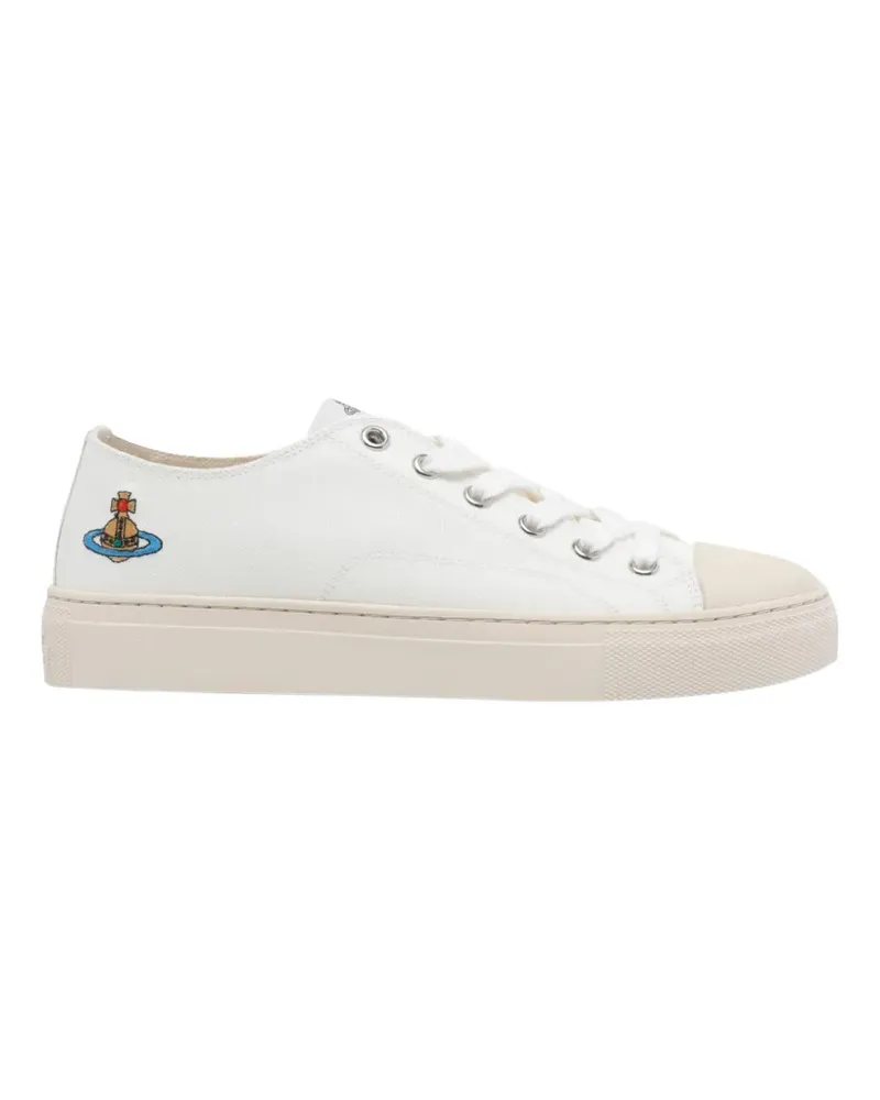 Vivienne Westwood Plimsoll Orb-embroidered sneakers - Weiß Weiß