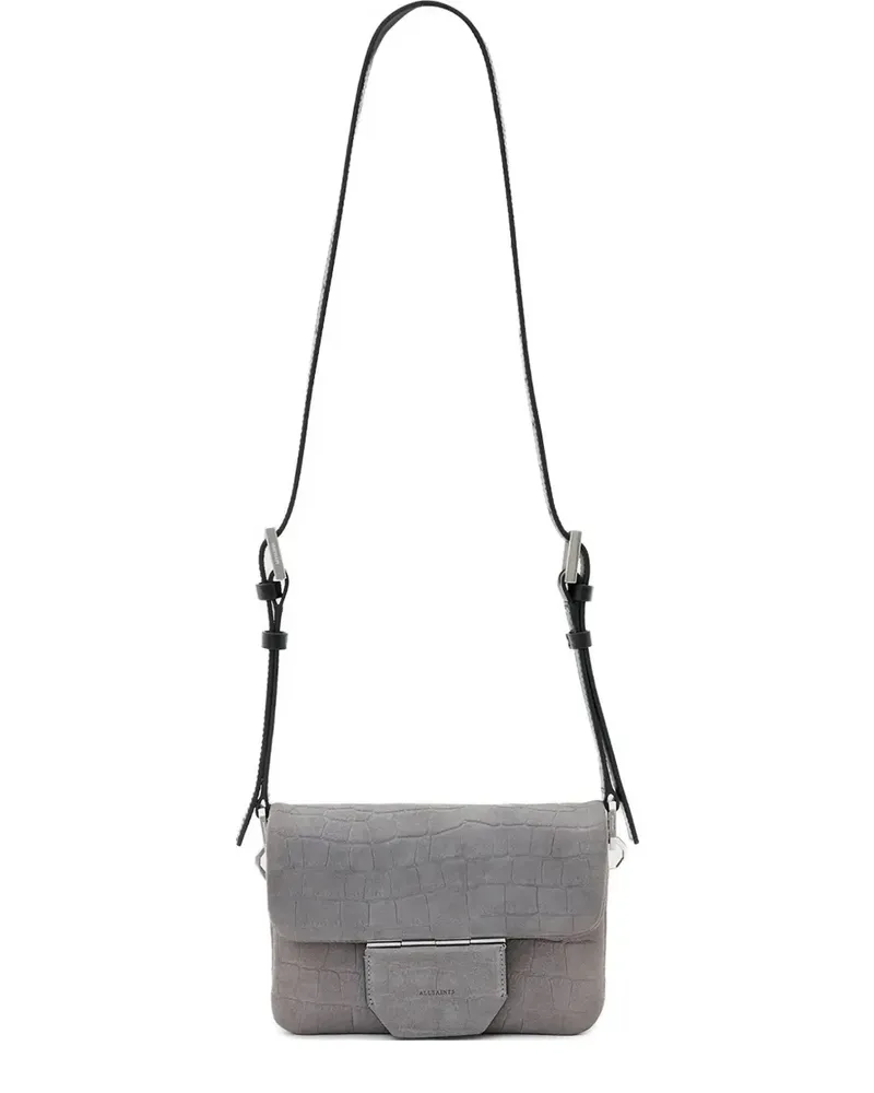 AllSaints Tasche mit Kroko-Effekt - Blau Blau