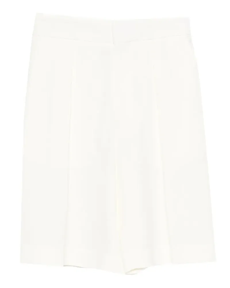 Victoria Beckham pleated shorts - Weiß Weiß