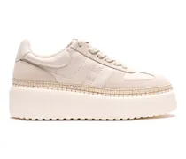 H-Stripes Sneakers mit Plateausohle - Nude