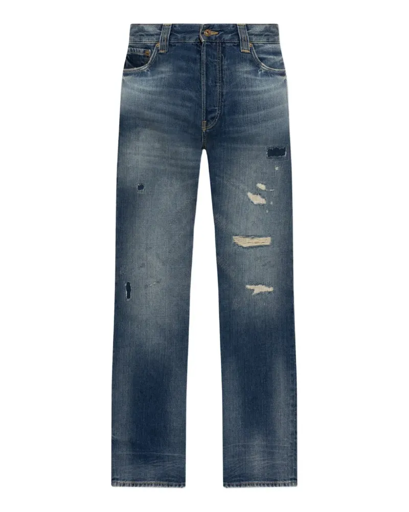 Emporio Armani distressed loose-fit jeans - Blau Blau