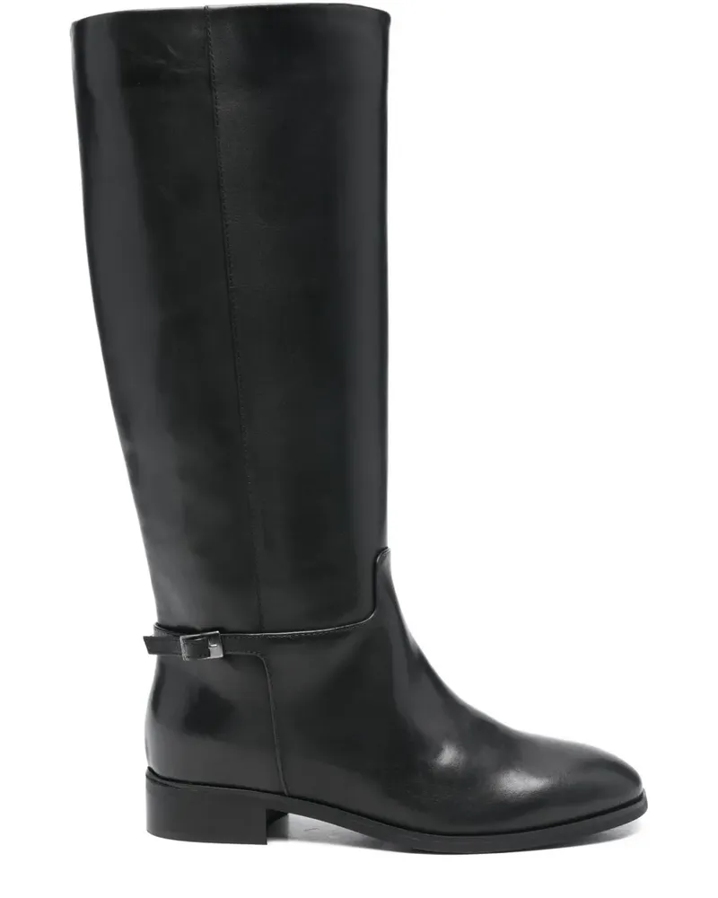 Julie Dee Stiefel mit Schnallendetail 30mm - Schwarz Schwarz