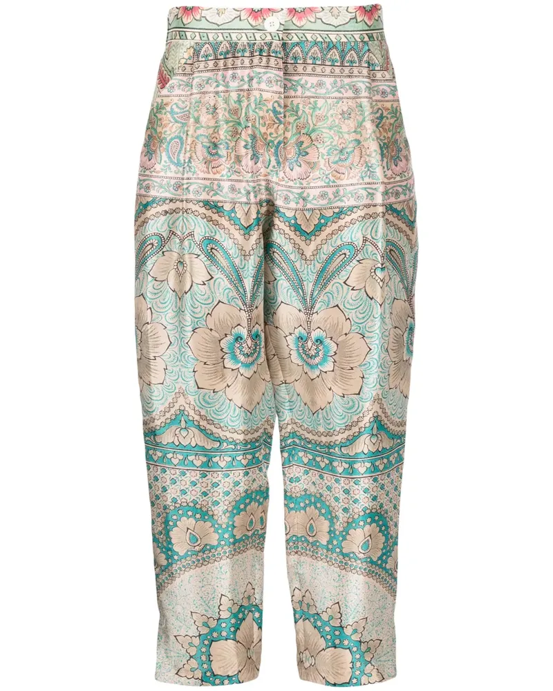 Pierre-Louis Mascia Cropped-Hose mit grafischem Print - Nude Nude