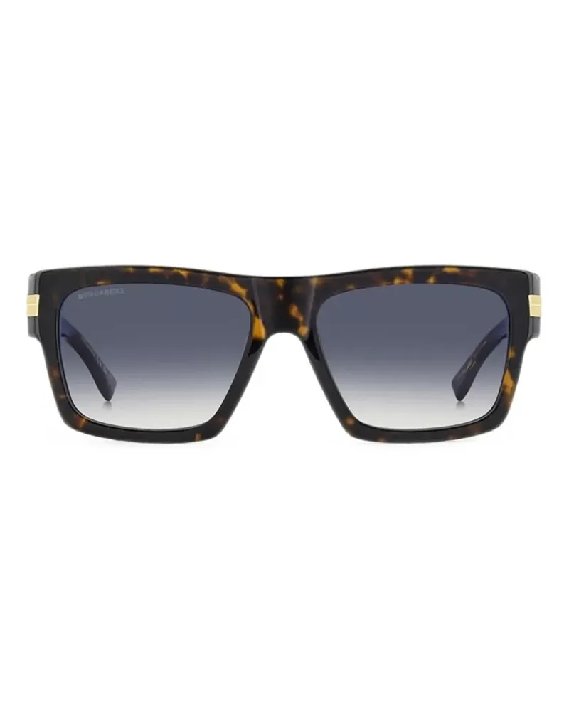 Dsquared2 tortoiseshell-effect square-frame sunglasses - Braun Braun