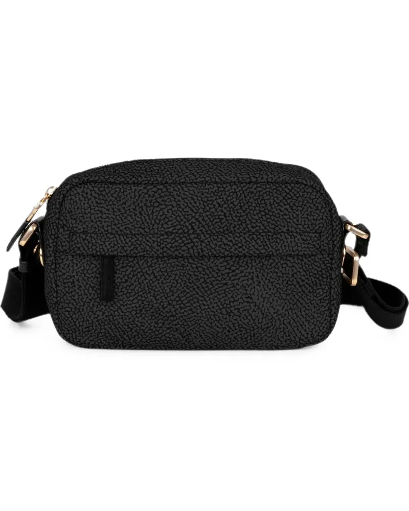 Borbonese O.P. print cross body bag - Schwarz Schwarz