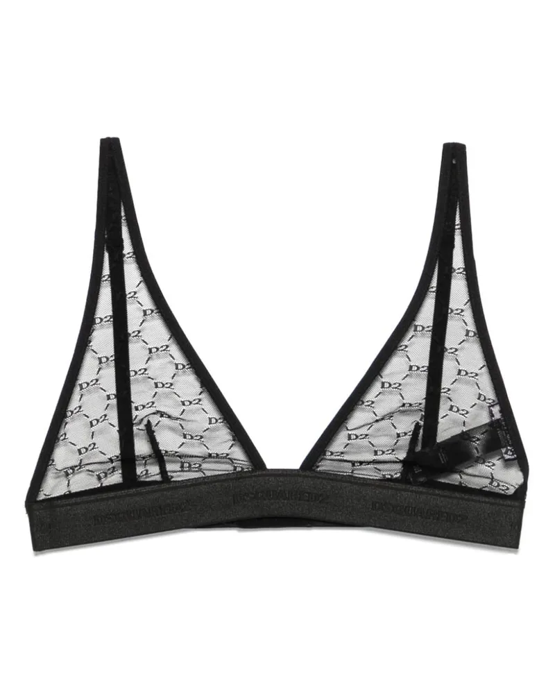 Dsquared2 Triangel-BH mit Logo-Spitze - Schwarz Schwarz