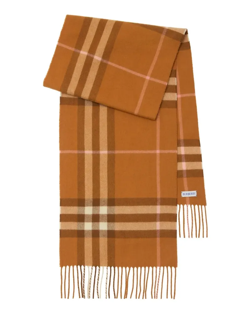 Burberry Karierter Kaschmirschal - Orange Orange