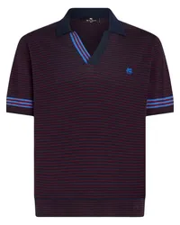 Etro Gestreiftes Poloshirt Blau