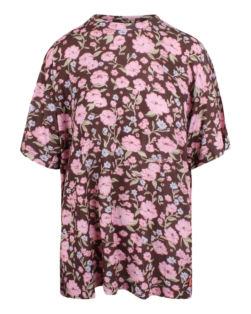 Diesel floral T-shirt - Braun Braun