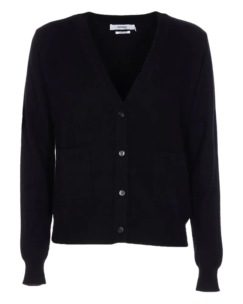 Not Shy Geknöpfter Cardigan - Schwarz Schwarz