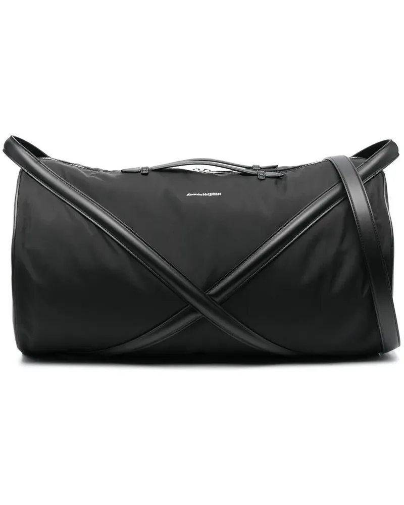Alexander McQueen Reisetasche mit überkreuzten Riemen - Schwarz Schwarz