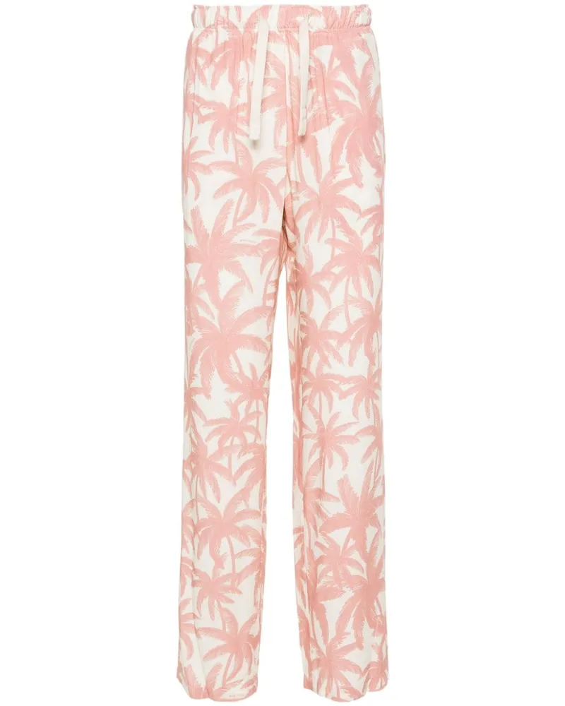 Palm Angels Palms Allover Straight-Leg-Hose - Rosa Rosa