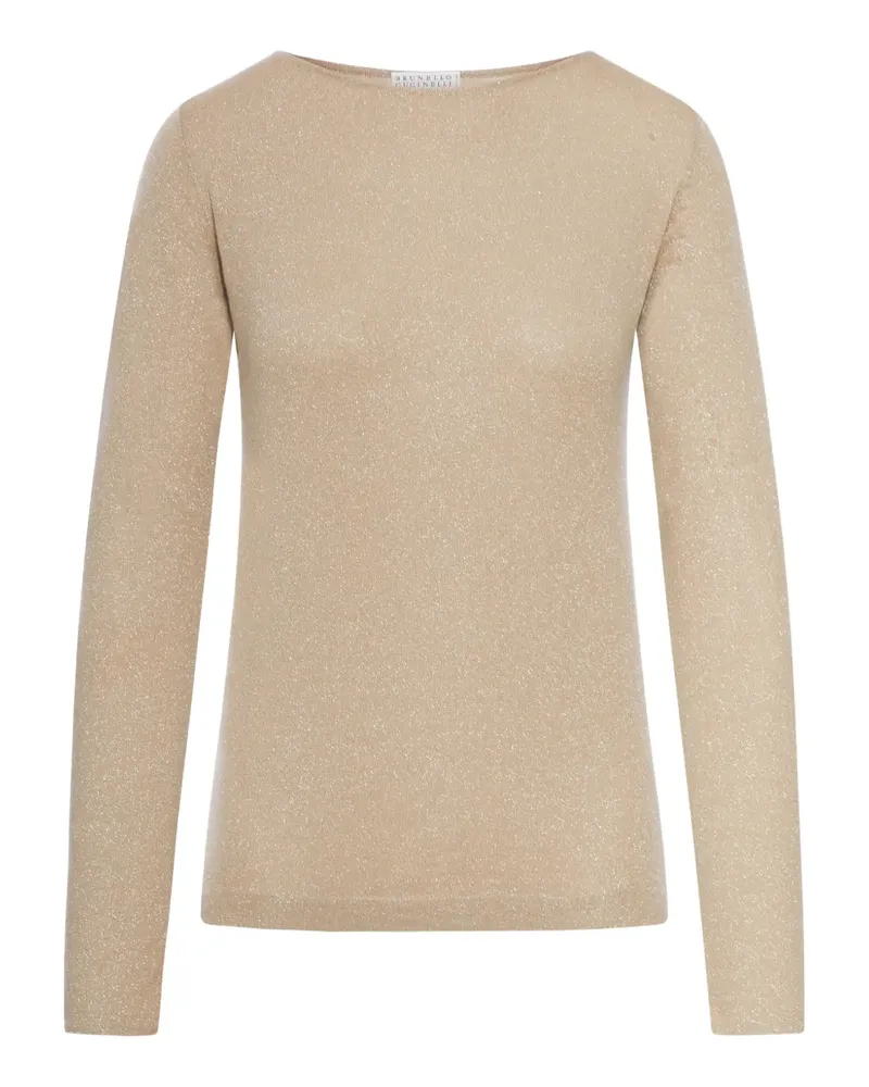 Brunello Cucinelli Klassischer Kaschmirpullover - Nude Nude