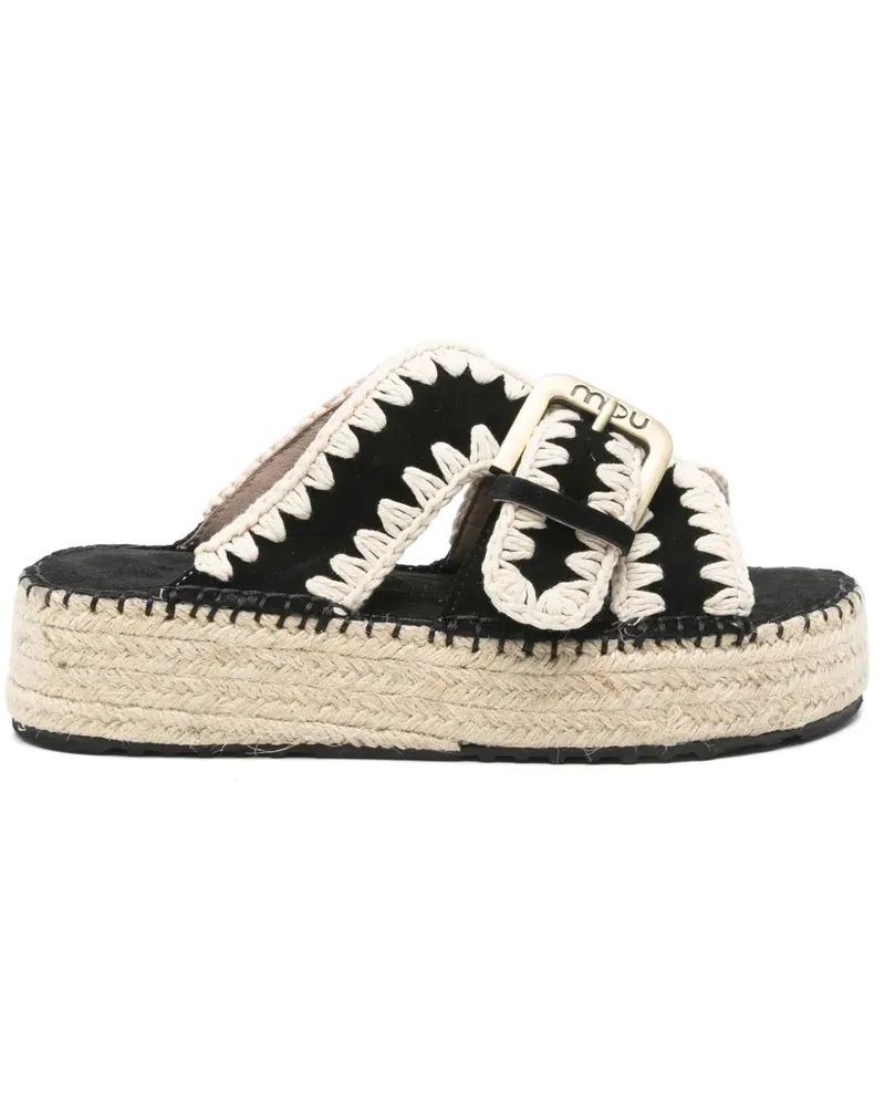 Mou Jute Mules 40mm - Schwarz Schwarz