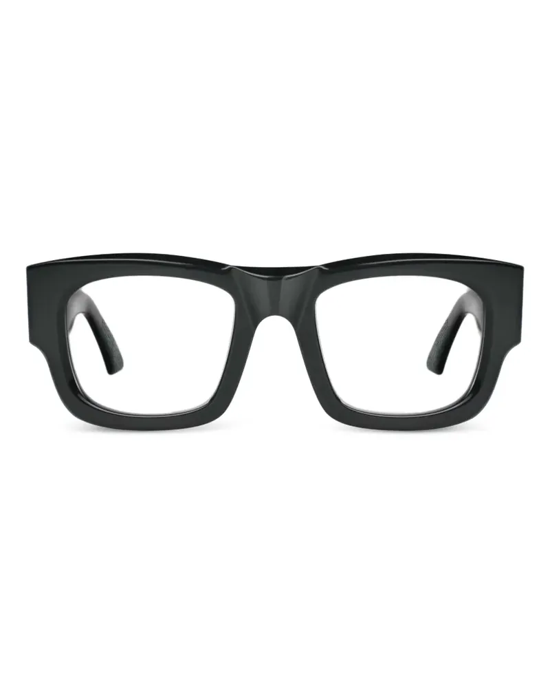 Bugatti Eckige Brille aus Sterlingsilber - Schwarz Schwarz