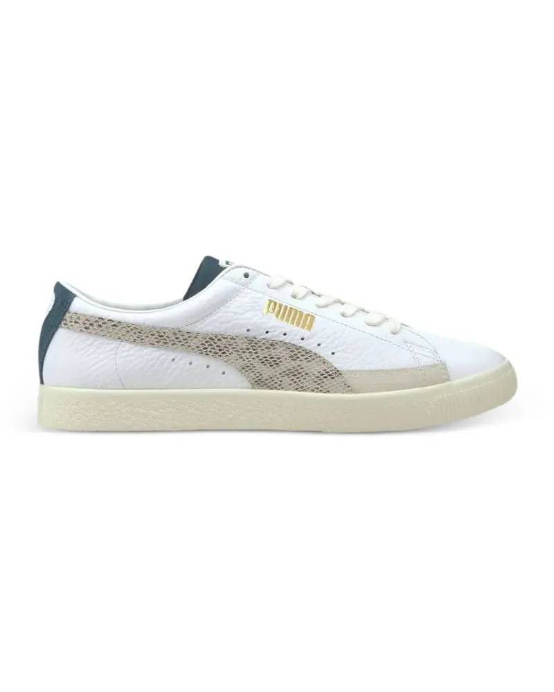 Puma Basket Sneakers mit Schlangen-Effekt - Weiß Weiß