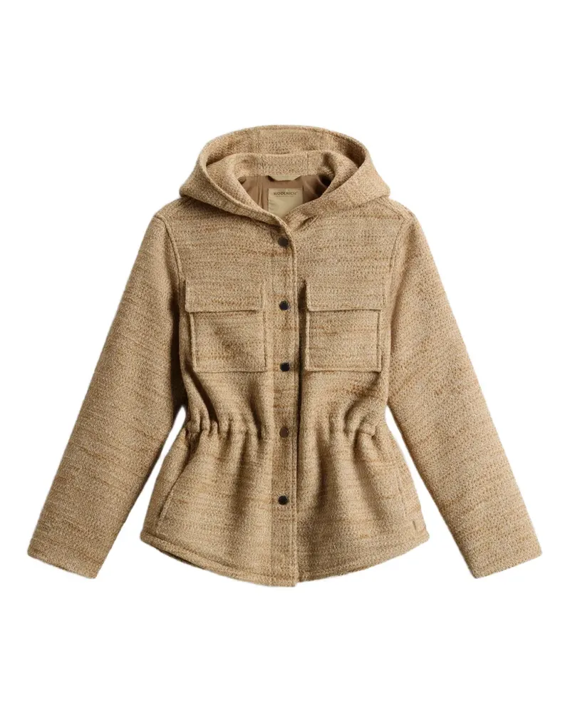 Woolrich Strukturierte Kapuzenjacke - Nude Nude