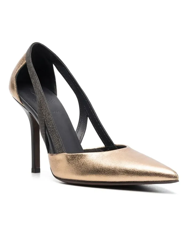 Brunello Cucinelli Pumps mit spitzer Kappe 110mm - Gold Gold