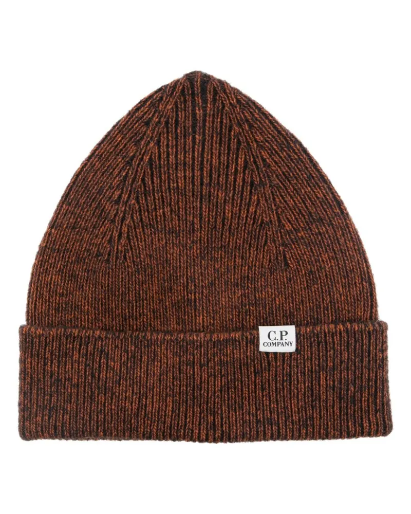 C.P. Company Beanie mit Logo-Detail - Rot Rot