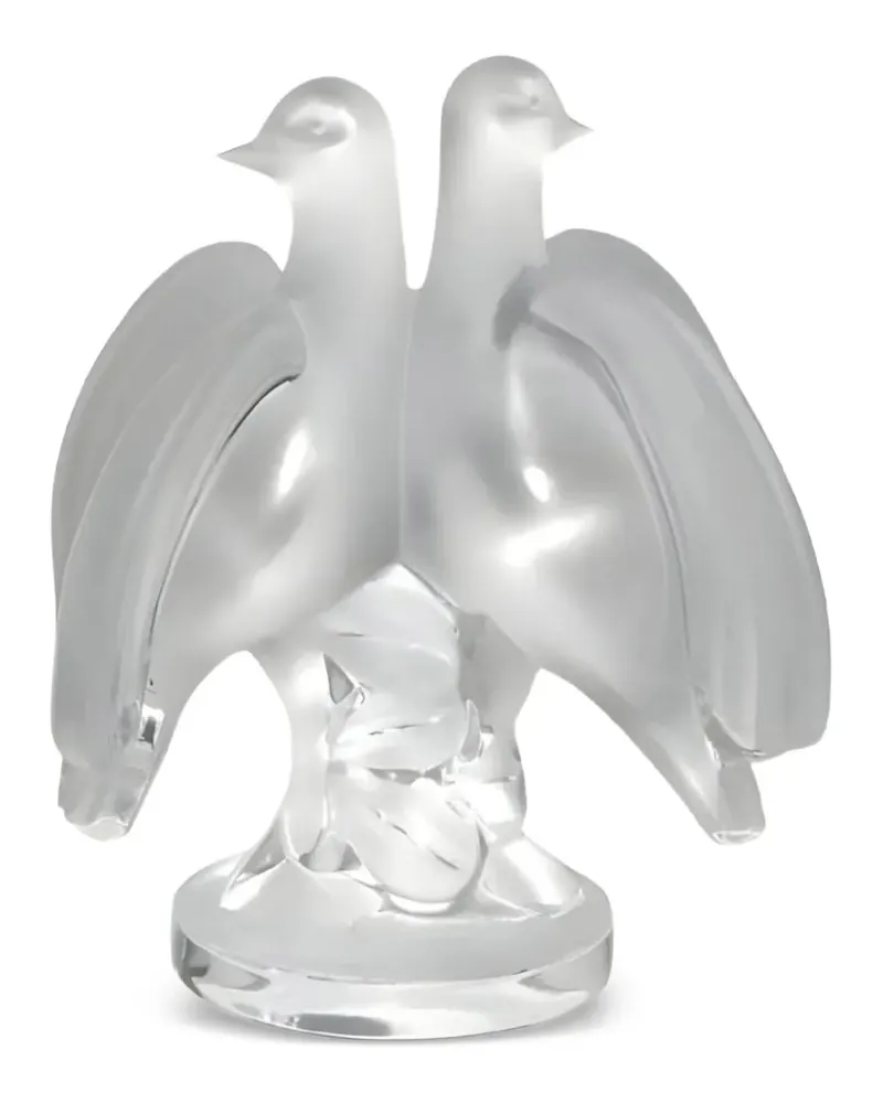 Lalique Couple of Doves Figur aus Kristall - Weiß Weiß
