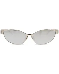 Balenciaga Sonnenbrille mit ovalem Gestell Silber