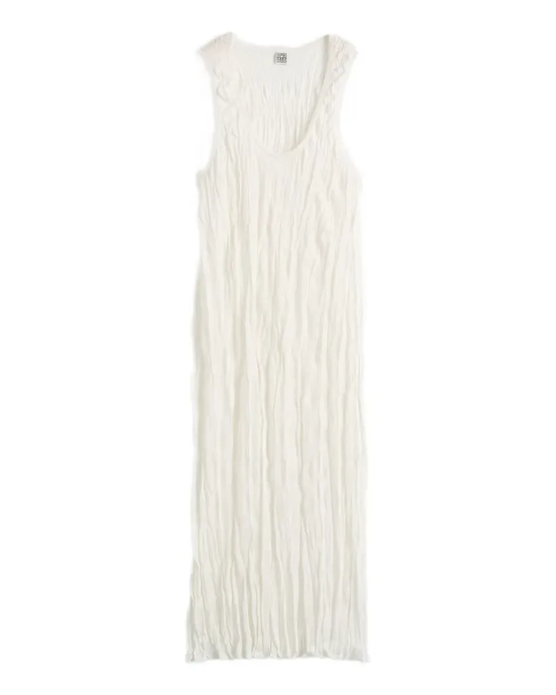 Totême Kleid in Knitteroptik - Weiß Weiß