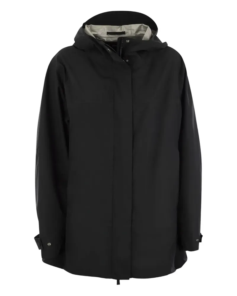 Herno Klassische Kapuzenjacke - Schwarz Schwarz