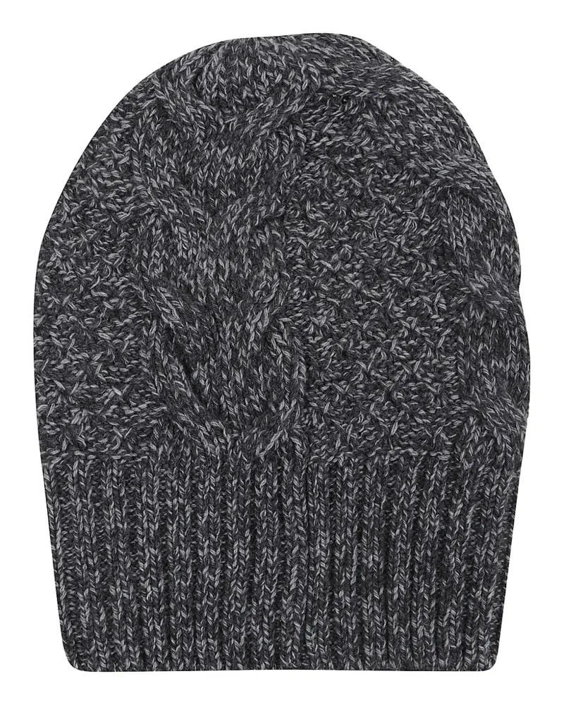 Ermanno Scervino Beanie mit Zopfmuster - Grau Grau
