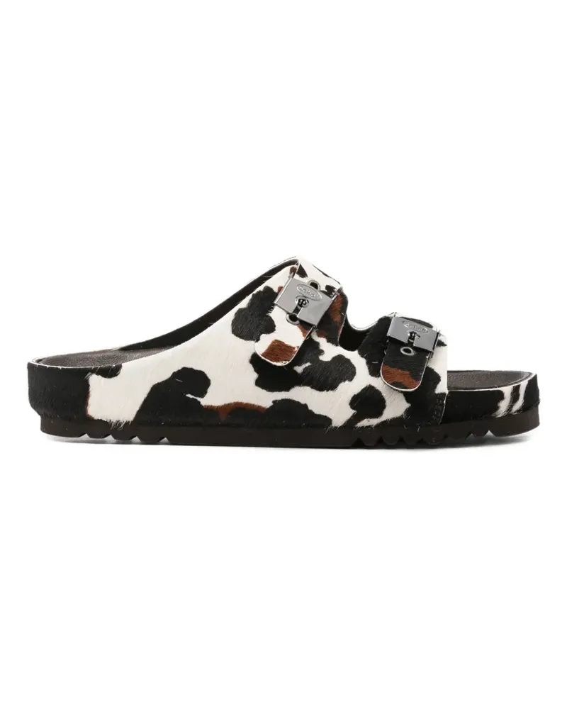 Scholl cow-print sandals - Weiß Weiß